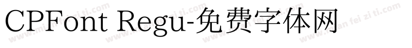 CPFont Regu字体转换